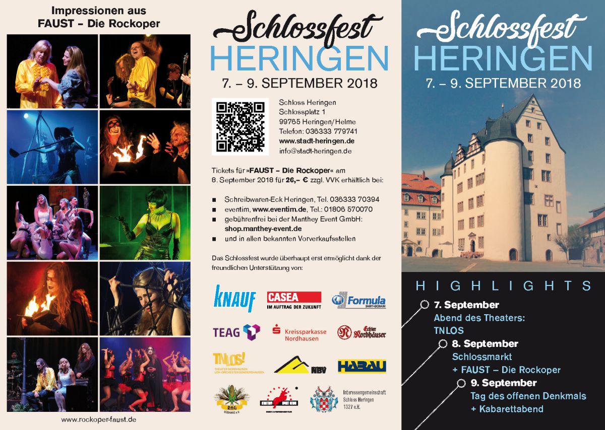 Flyer zum Schlossfest 2018 Seite 2